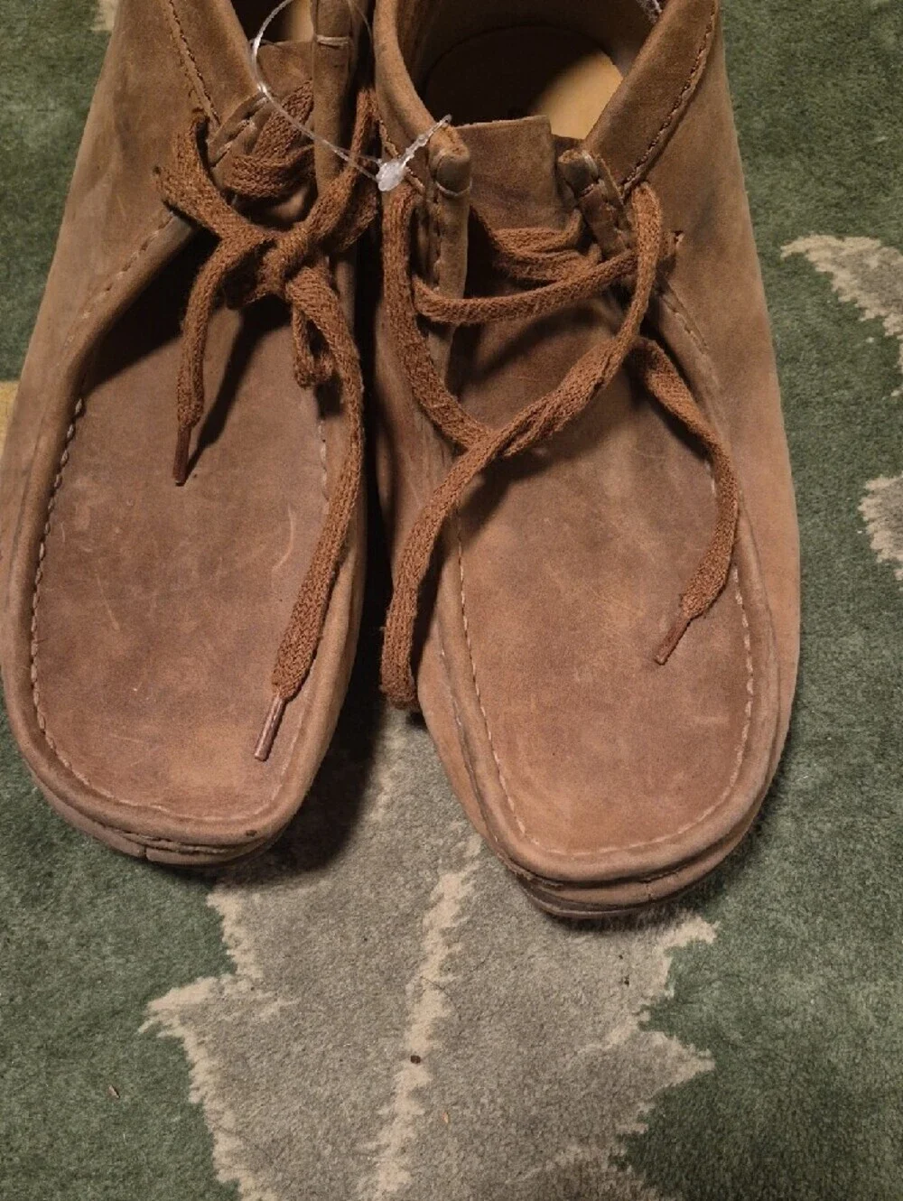 Clarks Men's Brown Suede Moccasin Lace-Up Shoes